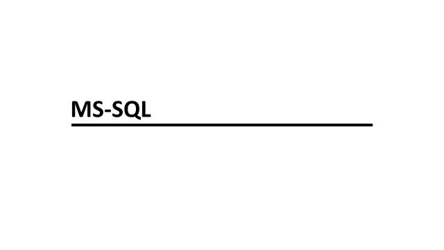 MS-SQL