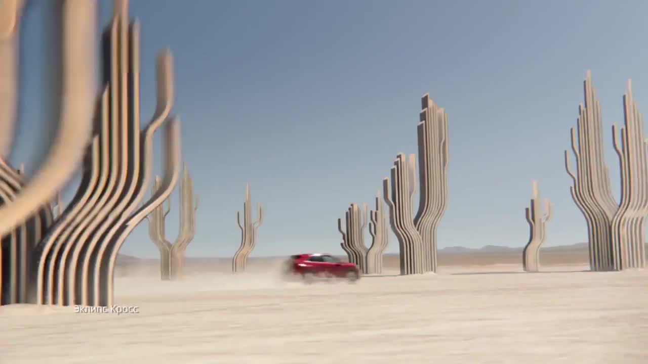 нового кроссовера Mitsubishi Eclipse Cross в пустыне (720p)