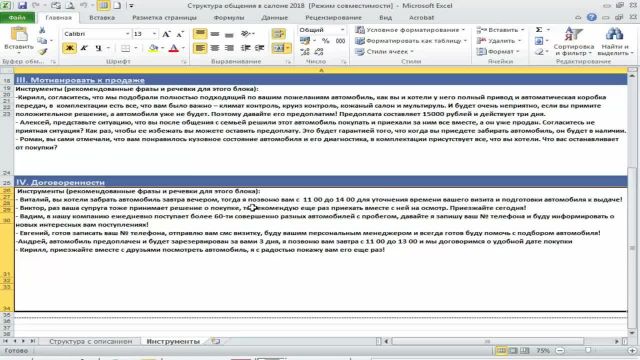 3-Структура общения в салоне